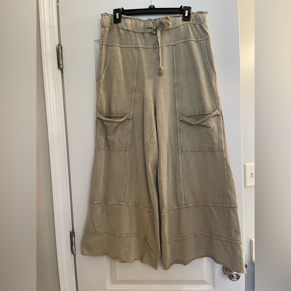 Easel Boho Wide Leg Pants